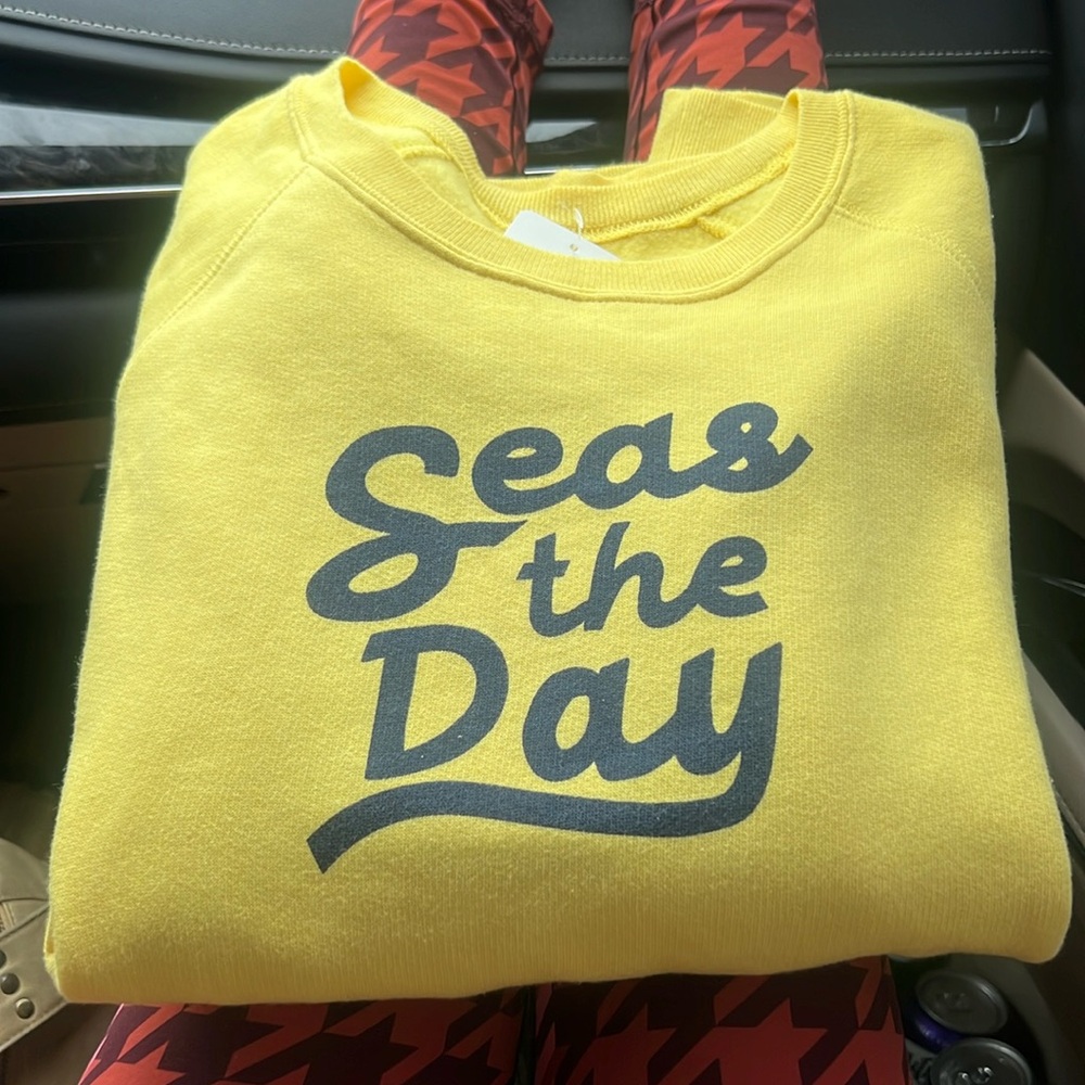 With Love from Emily + Meritt ~ Yellow Seas the Day Sweatshirt ~ Large